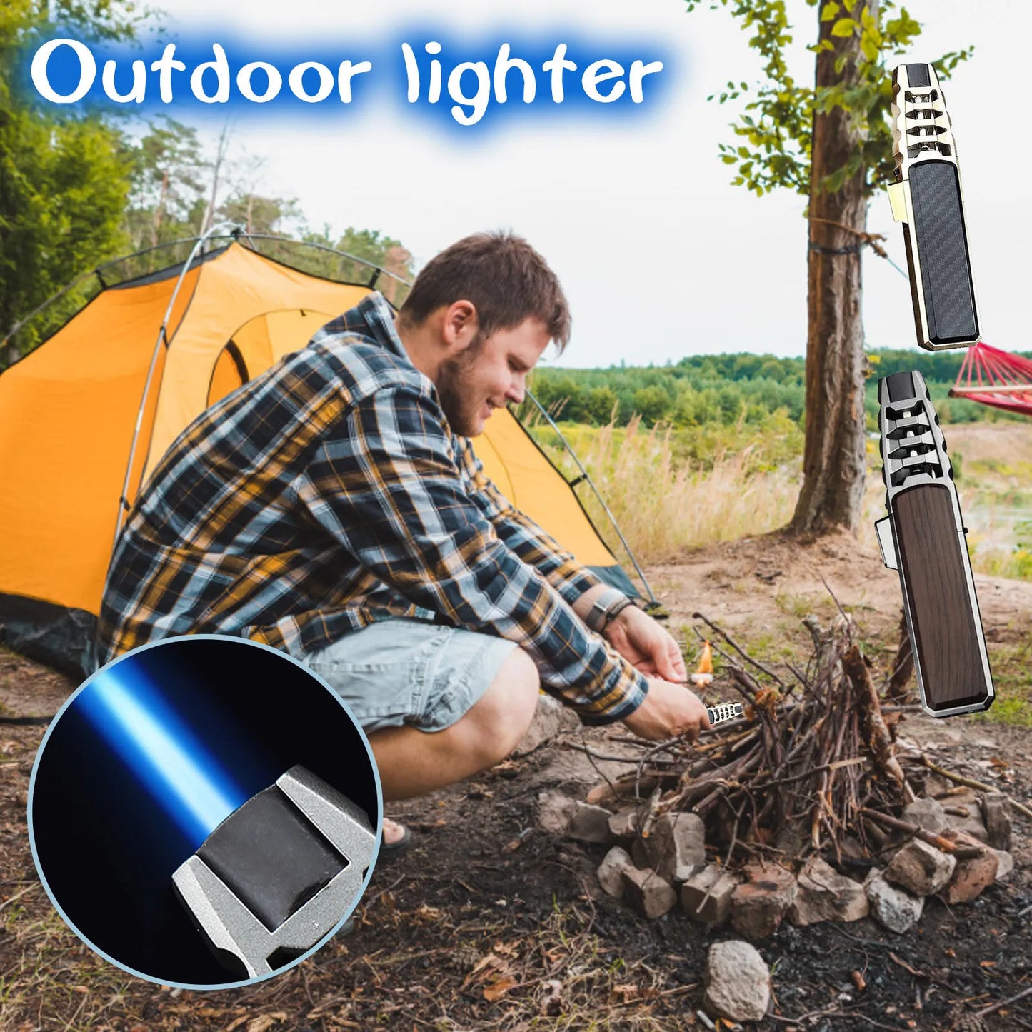 Cigar Big Jet Flame Fire Torch Outdoor Camping Lighter