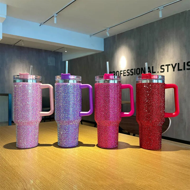 40oz Rhinestone Embellished Luxury coffee mug
